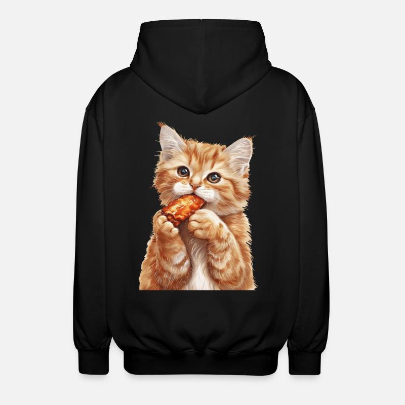 Katze - Unisex Kapuzenjacke - Schwarz