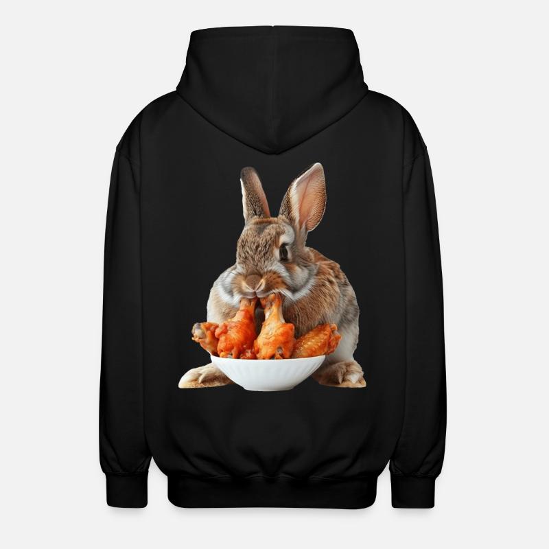 Rabbit - Unisex Hooded Jacket - black