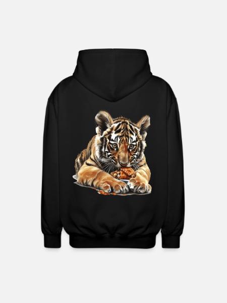 Tiger - Unisex Hooded Jacket - black