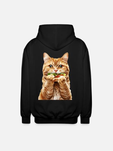 Katze - Unisex Kapuzenjacke - Schwarz