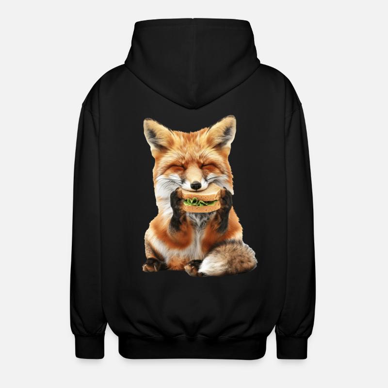 Fox - Unisex Hooded Jacket - black