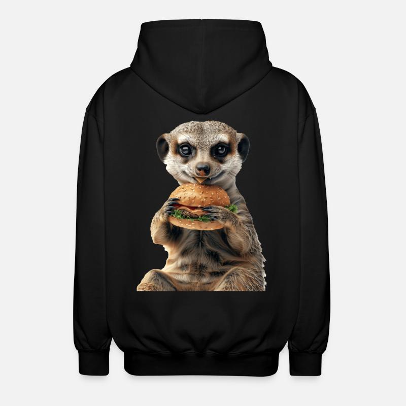 Erdmännchen - Unisex Kapuzenjacke - Schwarz