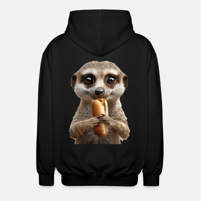 Erdmännchen - Unisex Kapuzenjacke - Schwarz
