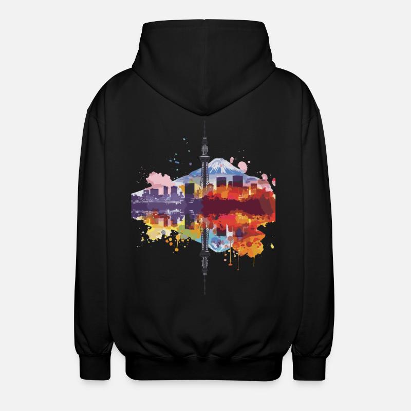 Kakamigahara - Unisex Hooded Jacket - black