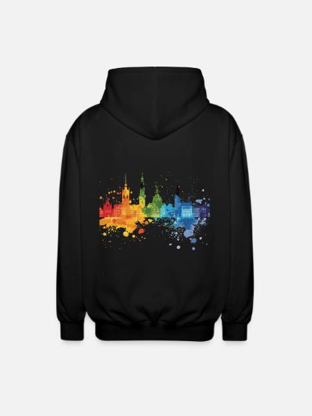 Hengelo - Unisex Kapuzenjacke - Schwarz