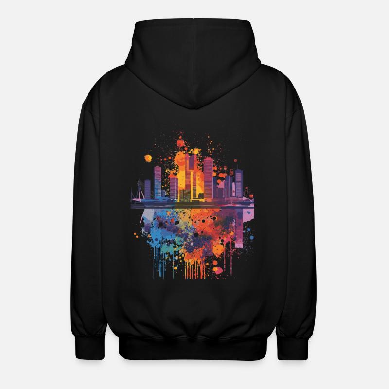 Rotterdam - Unisex Kapuzenjacke - Schwarz