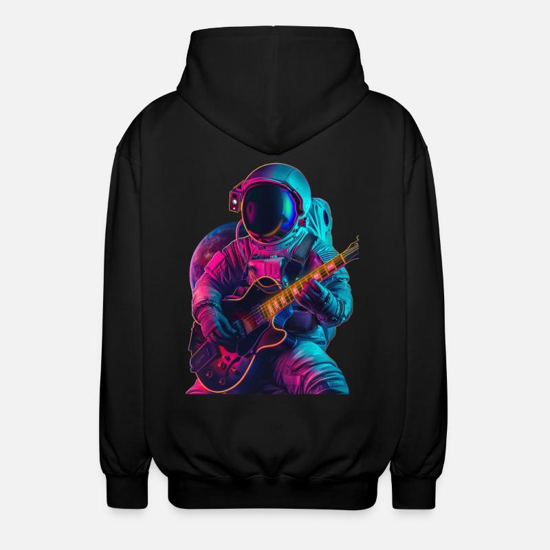 Astronaut Gitarre - Unisex Kapuzenjacke - Schwarz