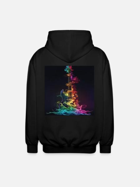 Guitar - Unisex Hooded Jacket - black