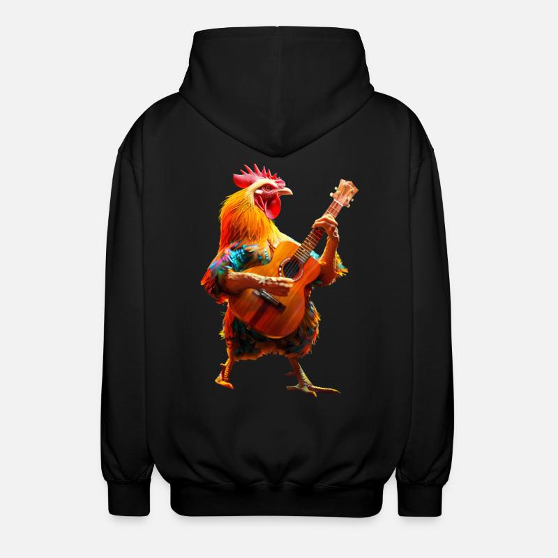 Ukulélé Coq - Veste à capuche unisexe - noir