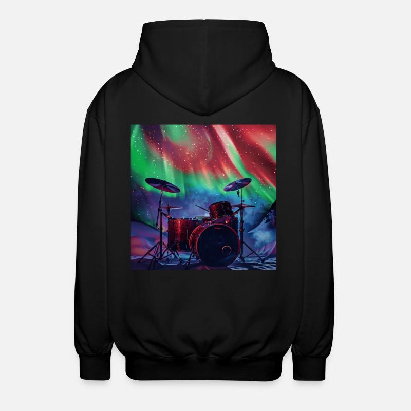 Schlagzeug - Unisex Kapuzenjacke - Schwarz