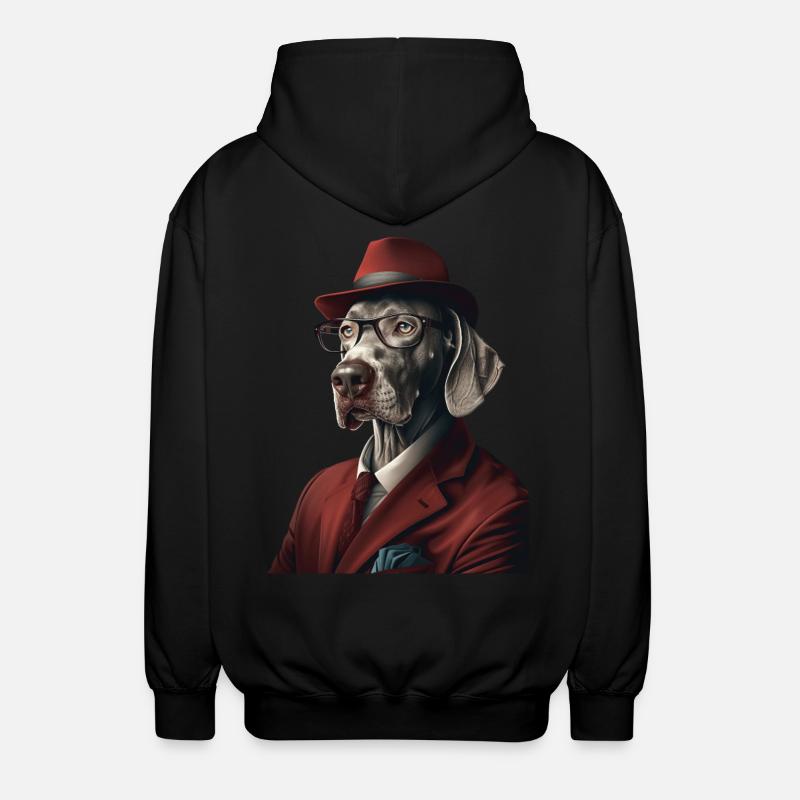 Weimaraner - Unisex Kapuzenjacke - Schwarz