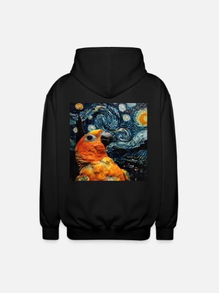 Sittiche - Unisex Kapuzenjacke - Schwarz