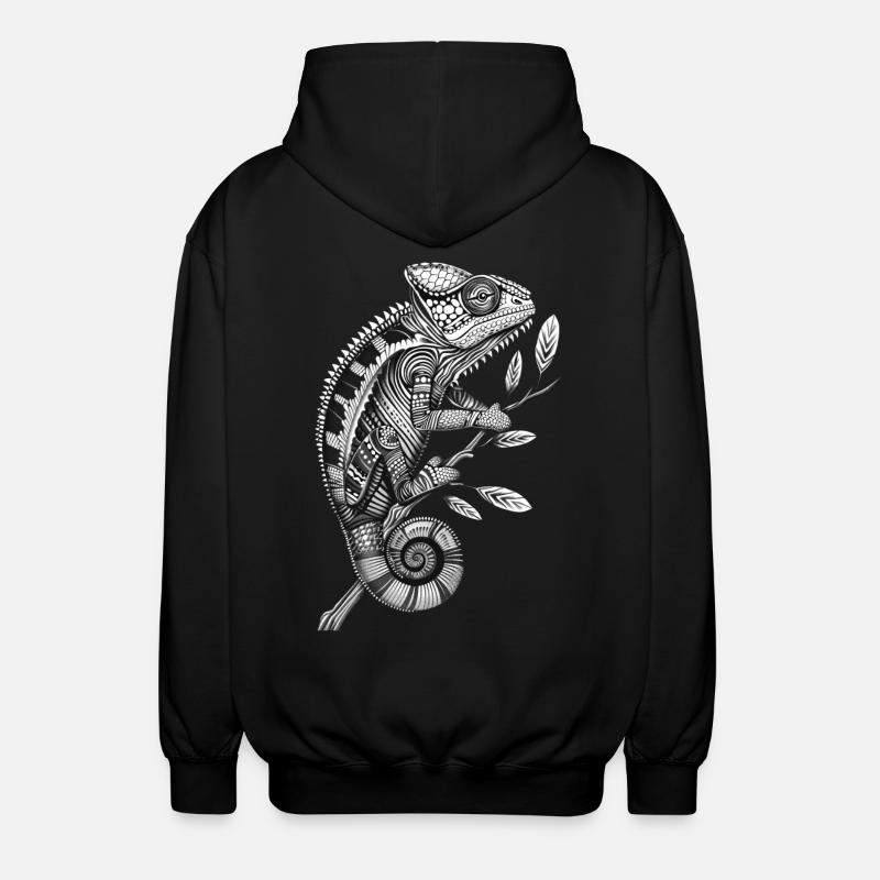 Chamäleon - Unisex Kapuzenjacke - Schwarz