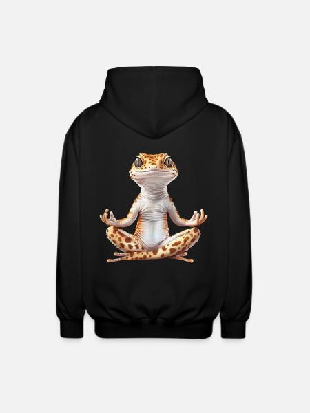 Leopardgecko - Unisex Kapuzenjacke - Schwarz