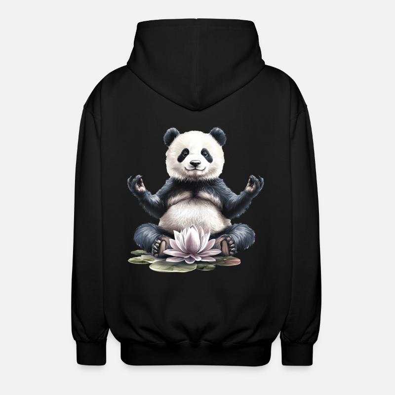 Panda - Unisex Kapuzenjacke - Schwarz