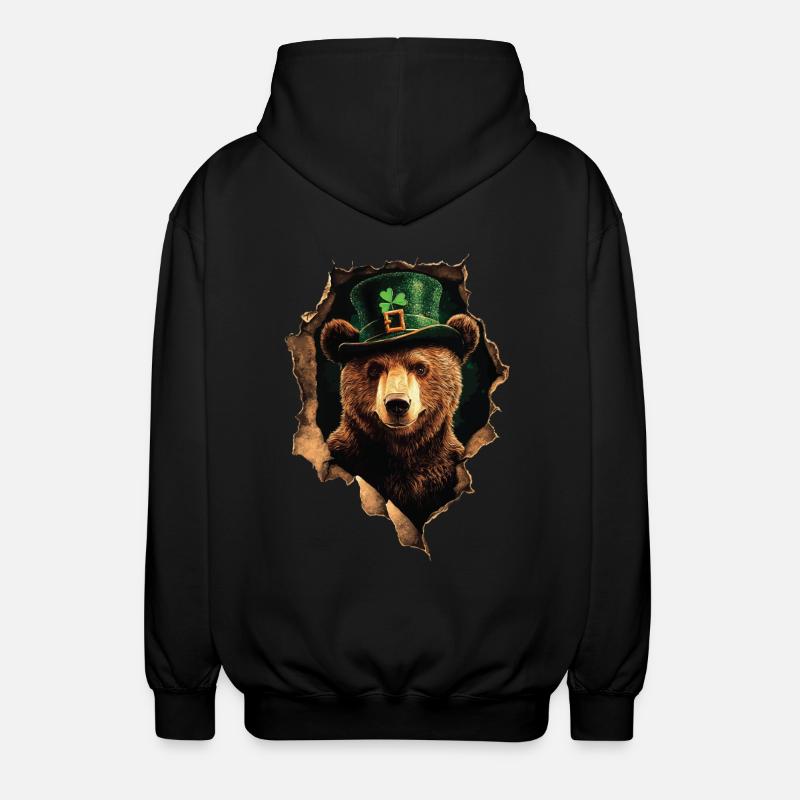 St. Patrick's Bär - Unisex Kapuzenjacke - Schwarz