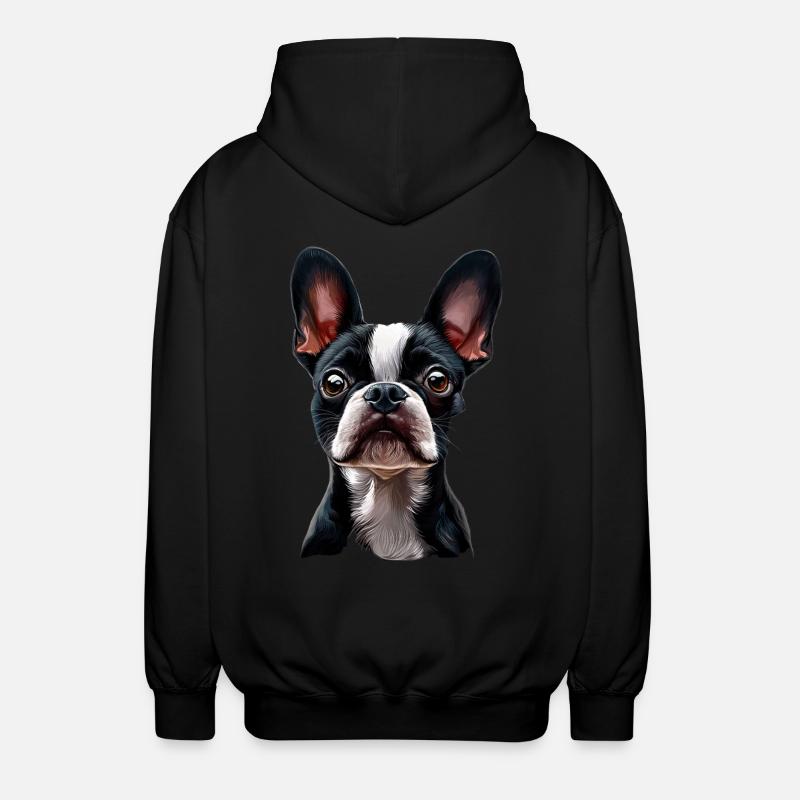 Boston Terrier - Unisex Kapuzenjacke - Schwarz
