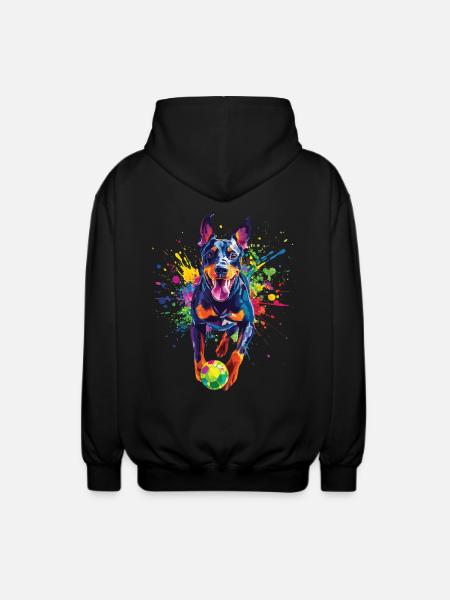 Dobermann - Unisex Kapuzenjacke - Schwarz