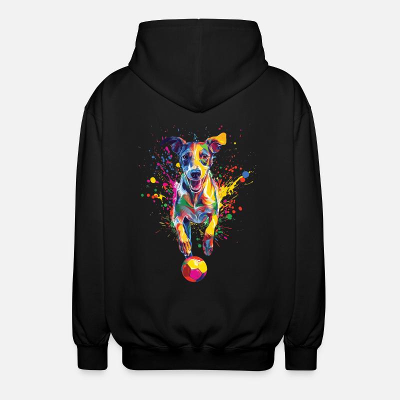 Whippet - Unisex Kapuzenjacke - Schwarz
