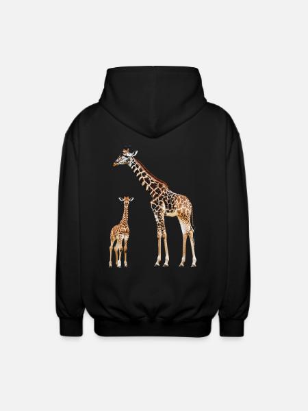 Giraffe - Unisex Kapuzenjacke - Schwarz
