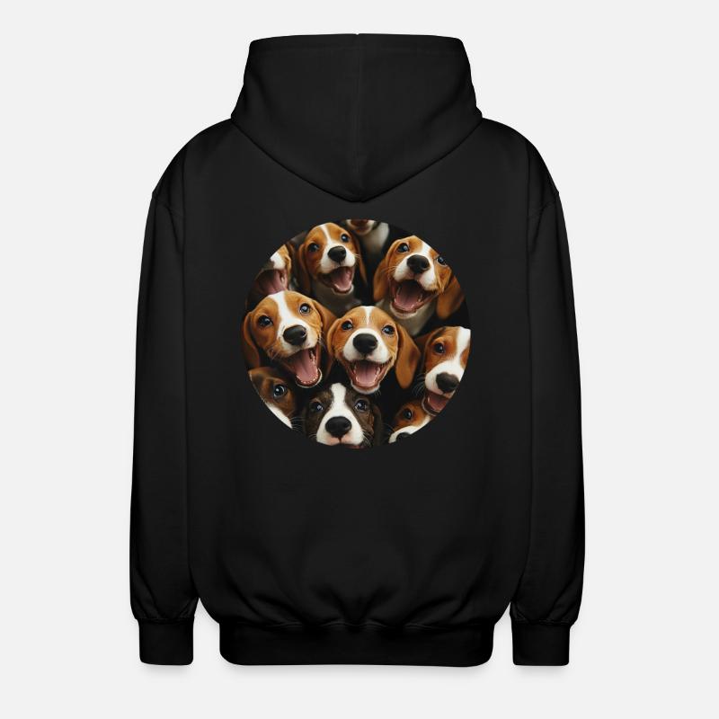 Beagle - Unisex Kapuzenjacke - Schwarz