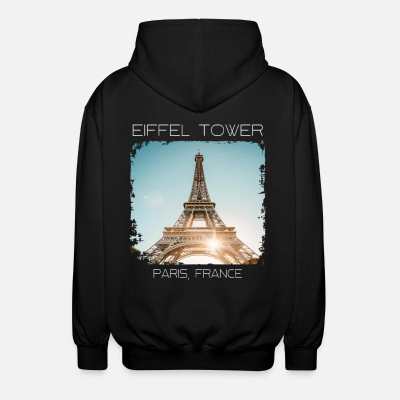 Eiffelturm - Unisex Kapuzenjacke - Schwarz