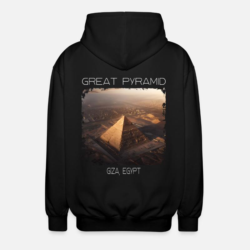 Große Pyramide - Unisex Kapuzenjacke - Schwarz