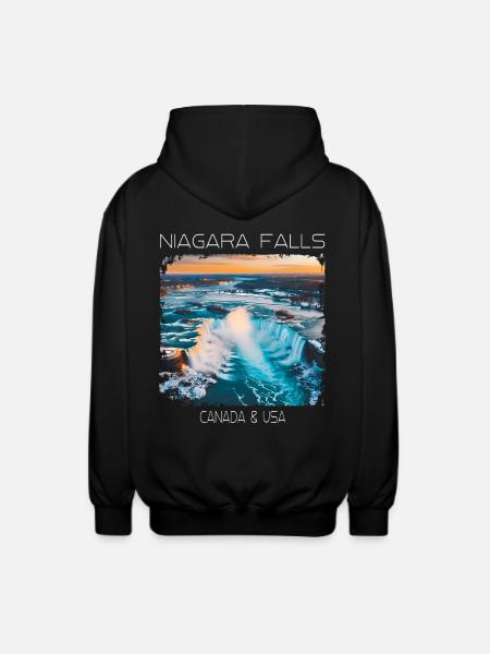 Niagarafälle - Unisex Kapuzenjacke - Schwarz