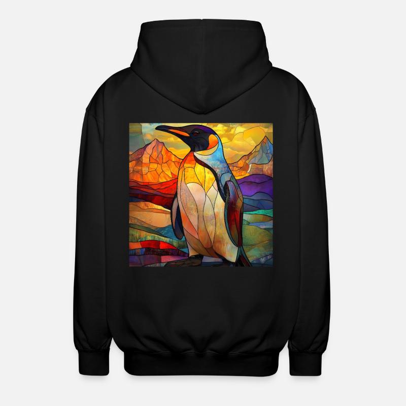 Pinguin - Unisex Kapuzenjacke - Schwarz