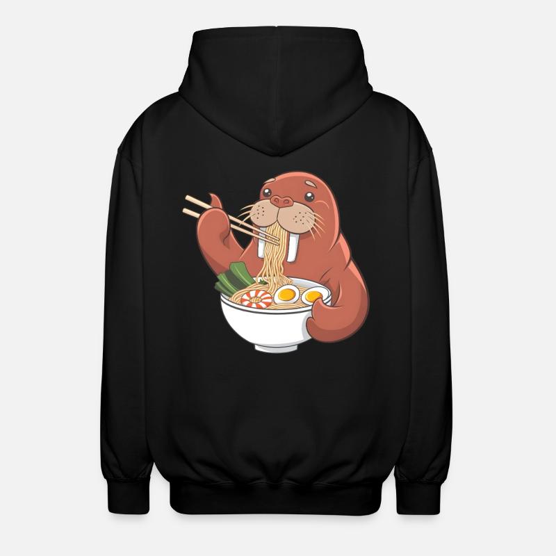 Walross - Unisex Kapuzenjacke - Schwarz