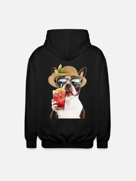 Boston Pitbull Terrier - Unisex Kapuzenjacke - Schwarz