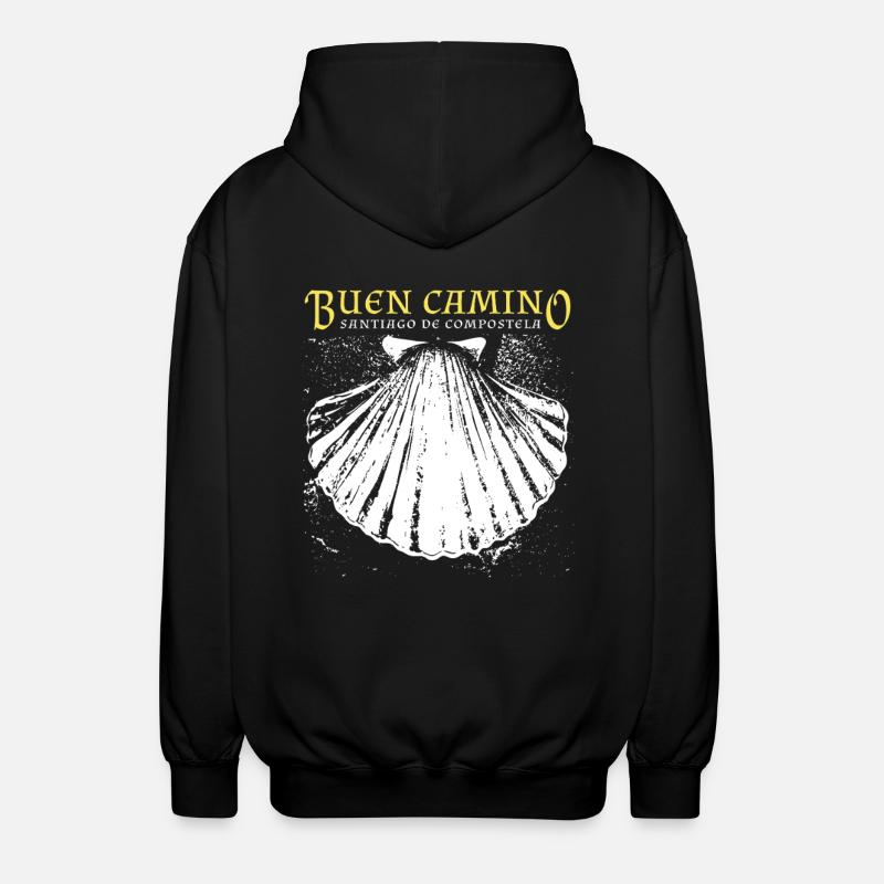 Buen Camino, coquille Saint-Jacques-de-Compostelle - Veste à capuche unisexe - noir
