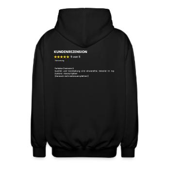 5 Sterne für Ehemann Lustige Ehemann Sprüche - Unisex Kapuzenjacke - Schwarz - Hinten - AI Model Male 185 light (185cm)