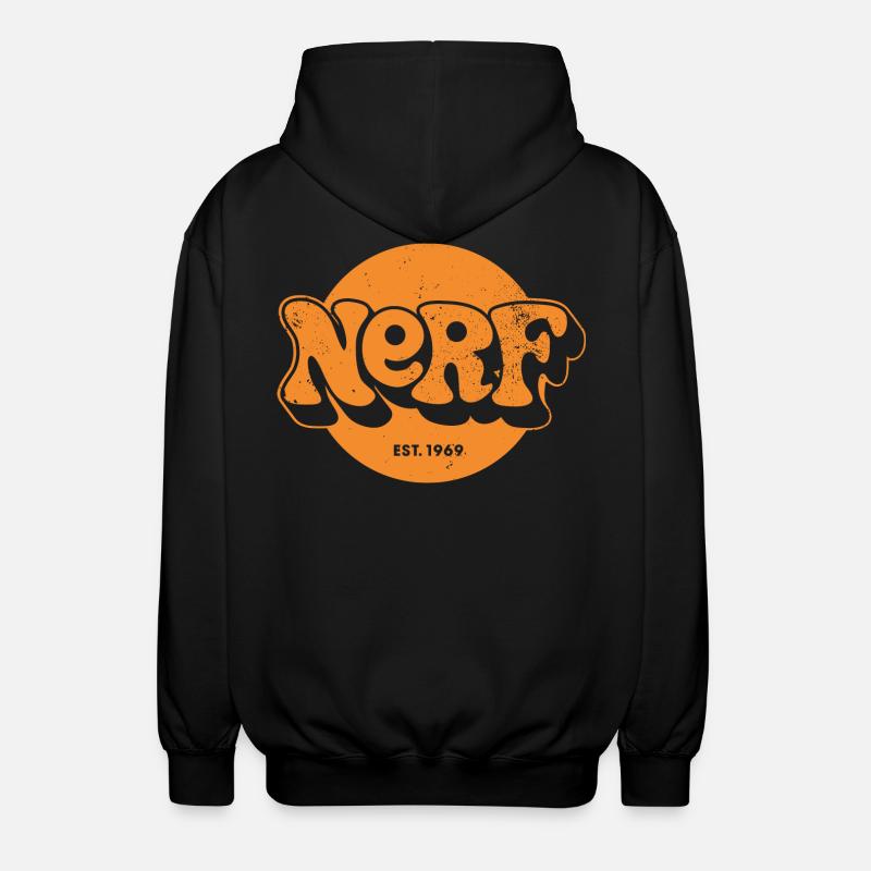 Nerf 1969 Logo Orange - Unisex Kapuzenjacke - Schwarz