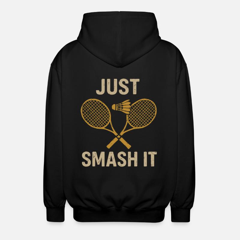 Einfach smashen! - Unisex Kapuzenjacke - Schwarz