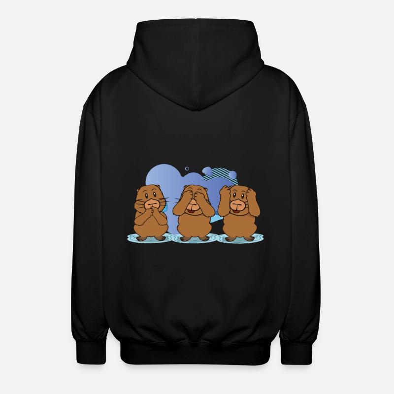 cochons de capybara - Veste à capuche unisexe - noir