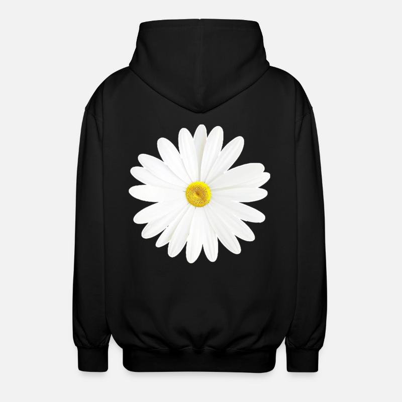 Gänseblümchen Weißes Blümchen Natur Geschenk - Unisex Kapuzenjacke - Schwarz