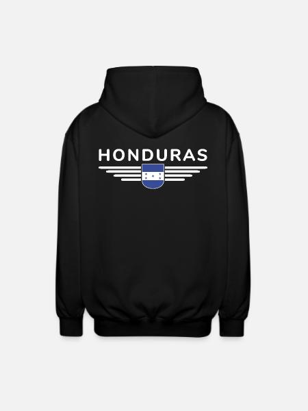 Honduras T-Shirt for Fans - Unisex Hooded Jacket - black