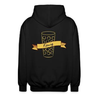 König - Unisex Kapuzenjacke - Schwarz - Hinten - AI Model Male 185 light (185cm)