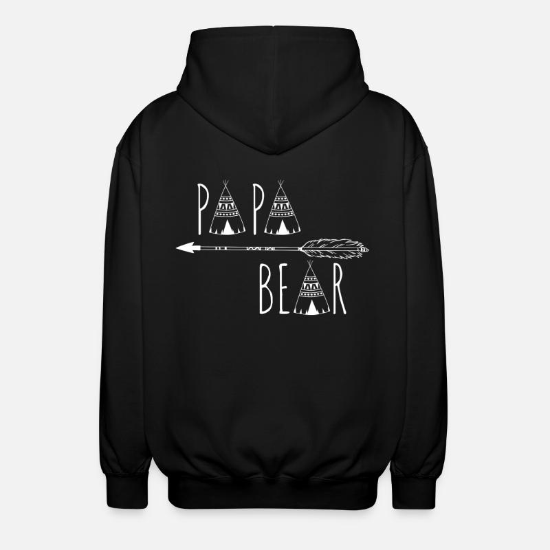 Papa Ours - Veste à capuche unisexe - noir