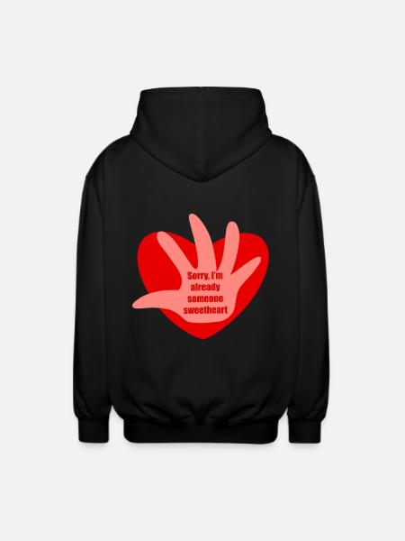 Message st valentin - Veste à capuche unisexe - noir