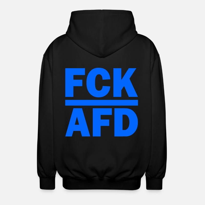 Fck afd - Unisex Kapuzenjacke - Schwarz