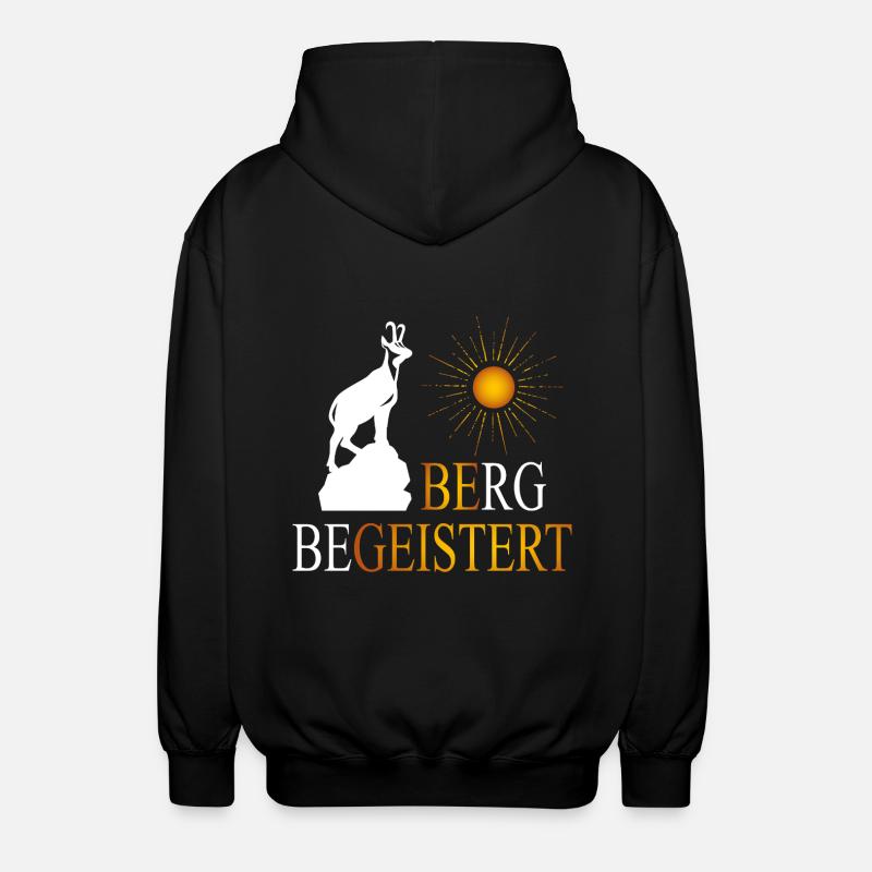 Mountain Enthusiast 1 - Unisex Hooded Jacket - black