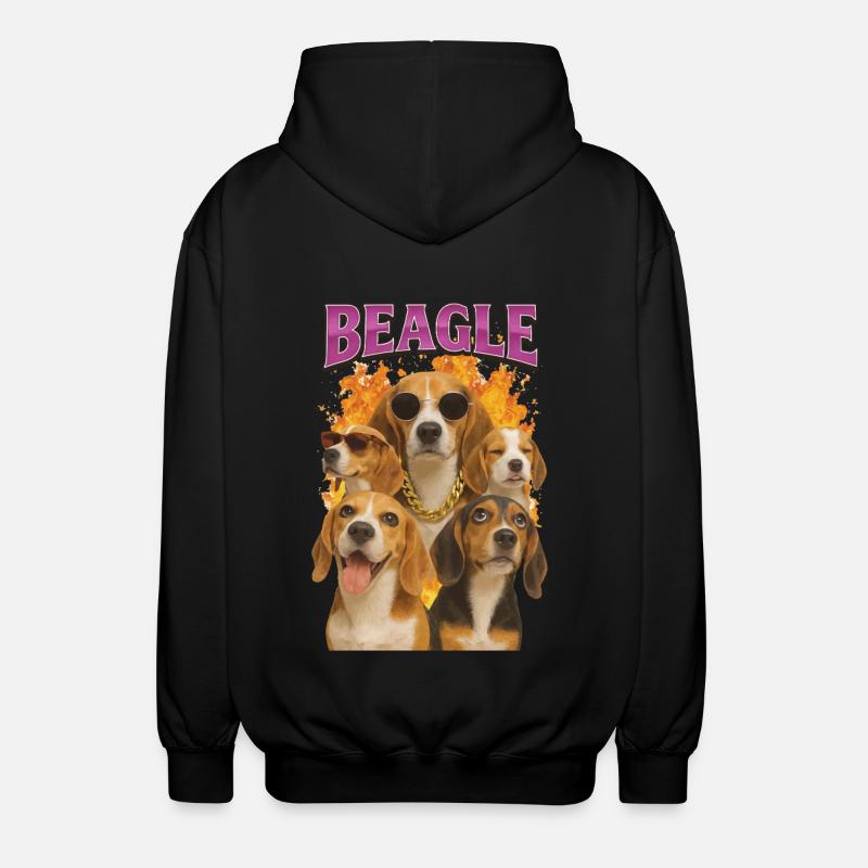 Beagle - Unisex Kapuzenjacke - Schwarz