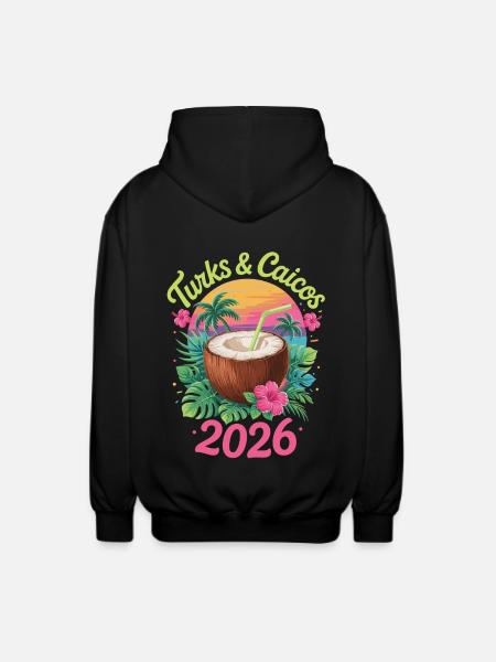 Turks- und Caicosinseln - Unisex Kapuzenjacke - Schwarz