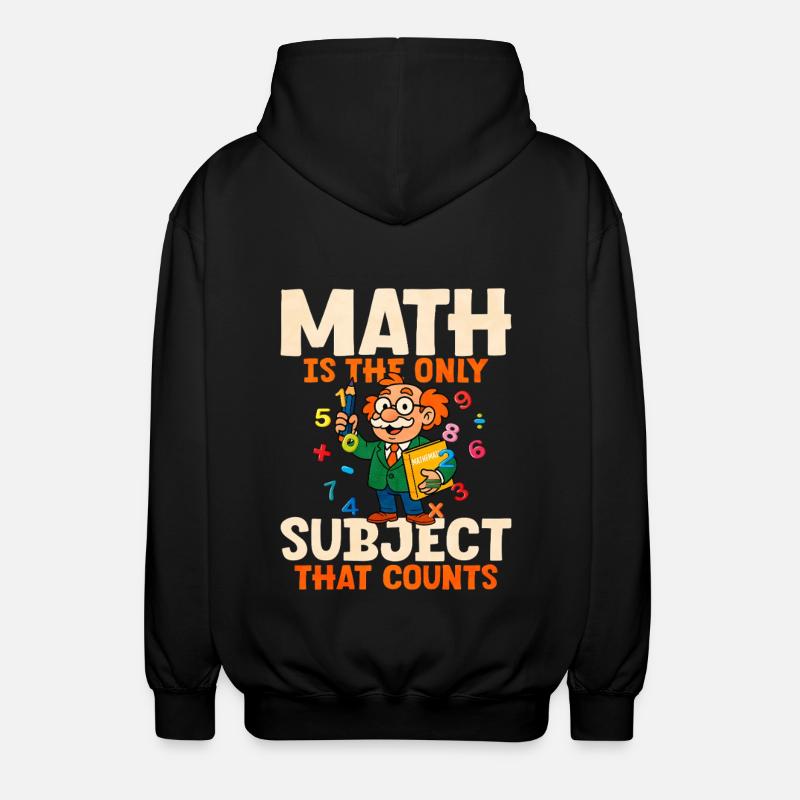 Mathématiques - Veste à capuche unisexe - noir