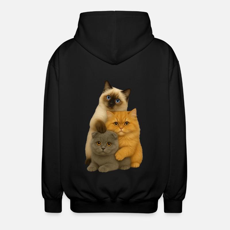 Birman Persian Fold - Unisex Hooded Jacket - black