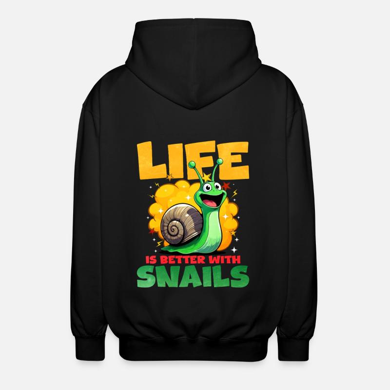 Escargot - Veste à capuche unisexe - noir