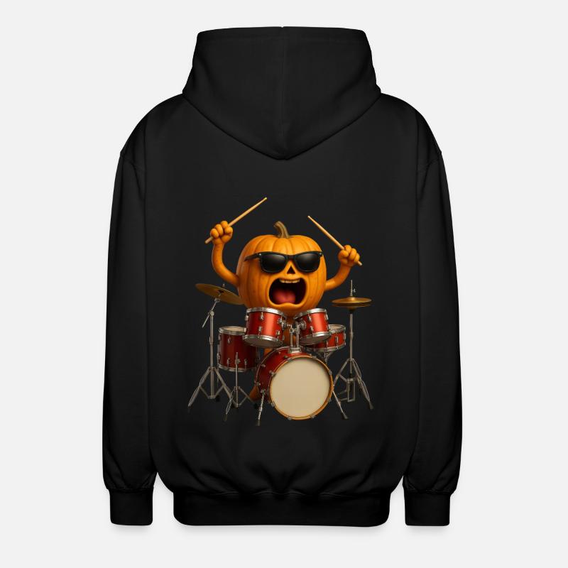 Pumpkin Drums - Unisex Hooded Jacket - black