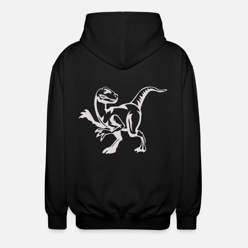 Cadeau de dinosaure Raptor - Veste à capuche unisexe - noir